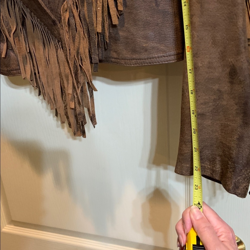 Winlit Suede Fringe Jacket - Brown - Picture 8 of 8